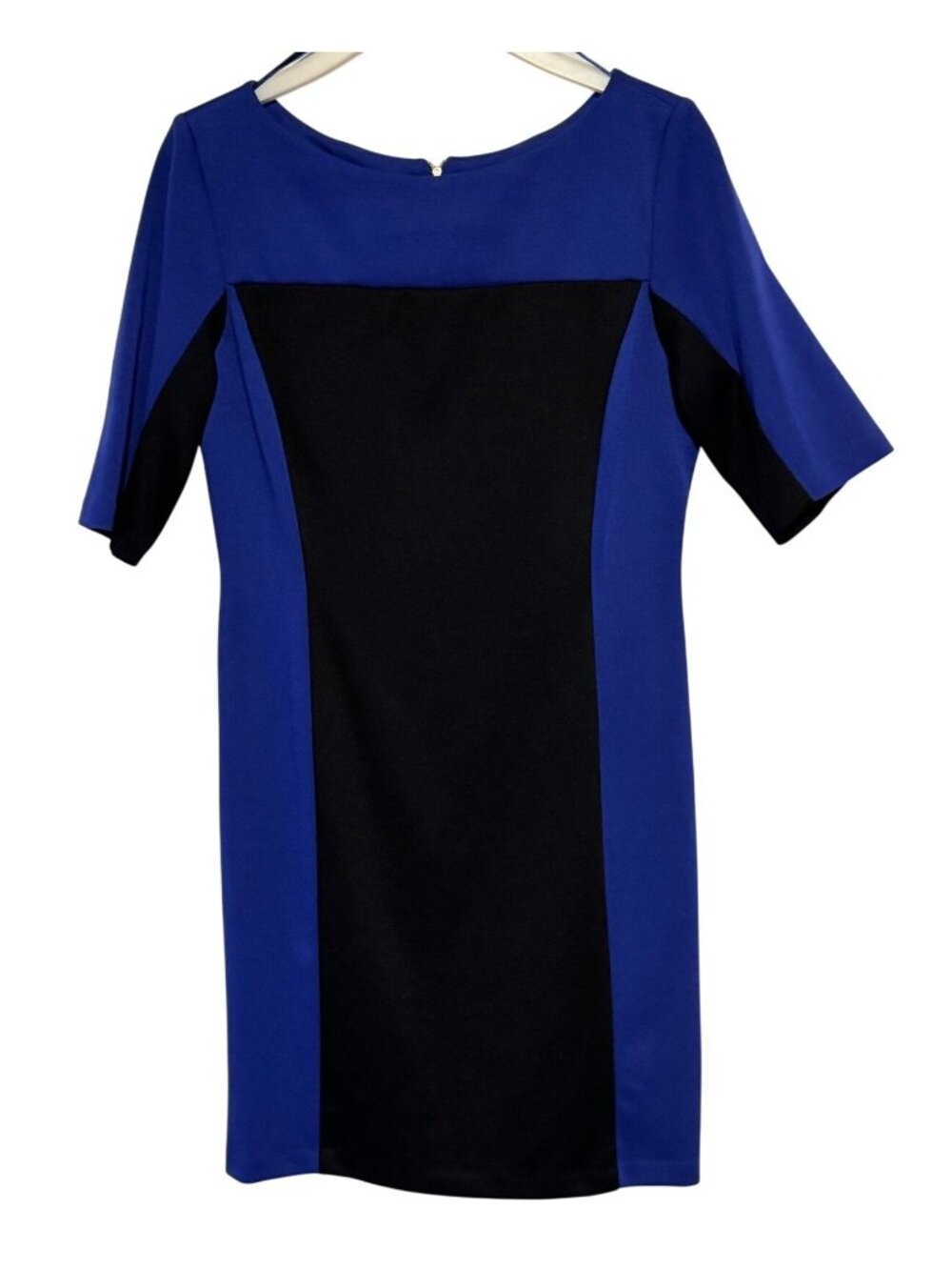Gabby Skye Women’s Blue Black Colorblock Sheath Dress - 14